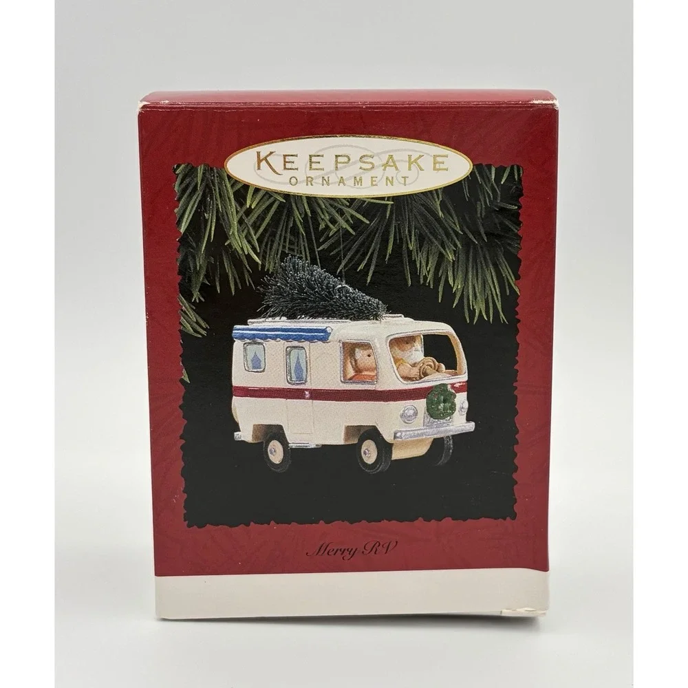 Hallmark Keepsake Ornament Merry RV Santa and Mrs Claus Camper 1995 QX6027 VTG